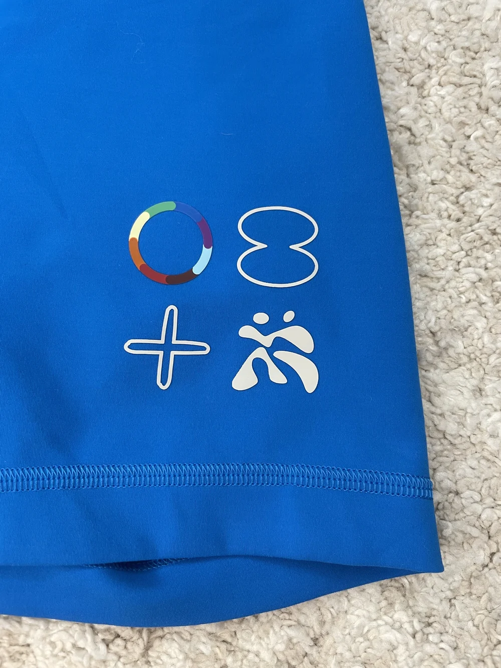 Lululemon Athletica Bright Blue High-Rise Bike Shorts Size 10